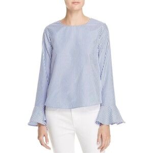 J.O.A Stripe Long Sleeve Blouse